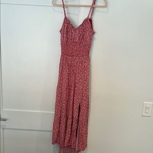 Red Floral Women's Dress